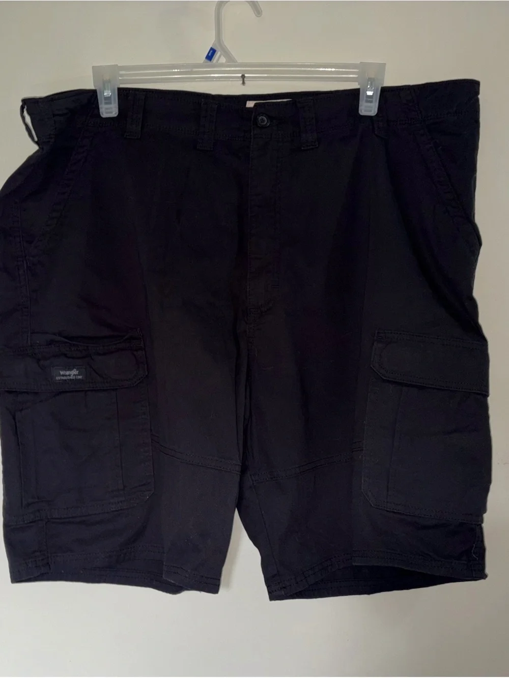 Wrangler Black Cargo Shorts relax fit casual Big and tall size 44